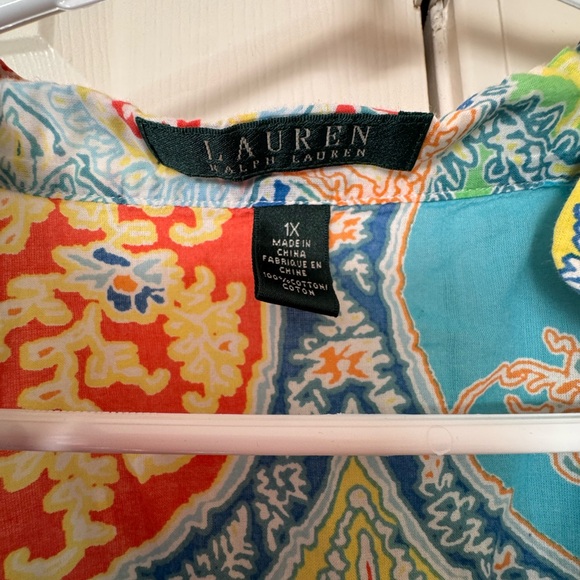 Lauren Ralph Lauren Vibrant Paisley top - Picture 3 of 3